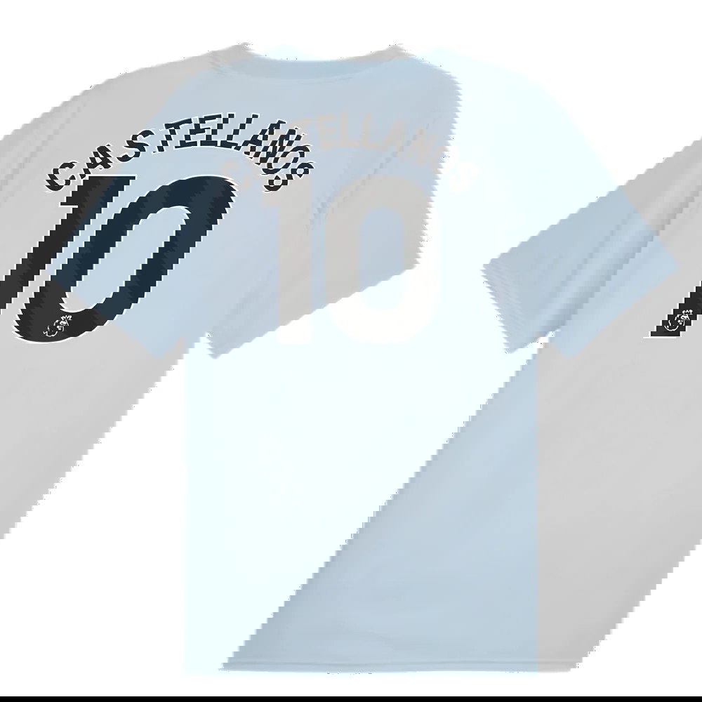 2023-2024 Man City Prematch SS Jersey (Silver Sky) (Castellanos 10)