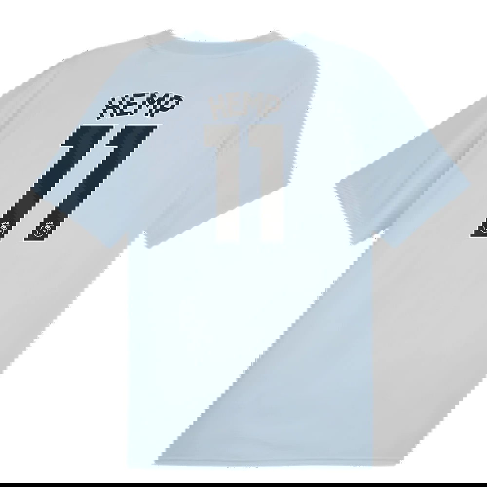 2023-2024 Man City Prematch SS Jersey (Silver Sky) (Hemp 11)