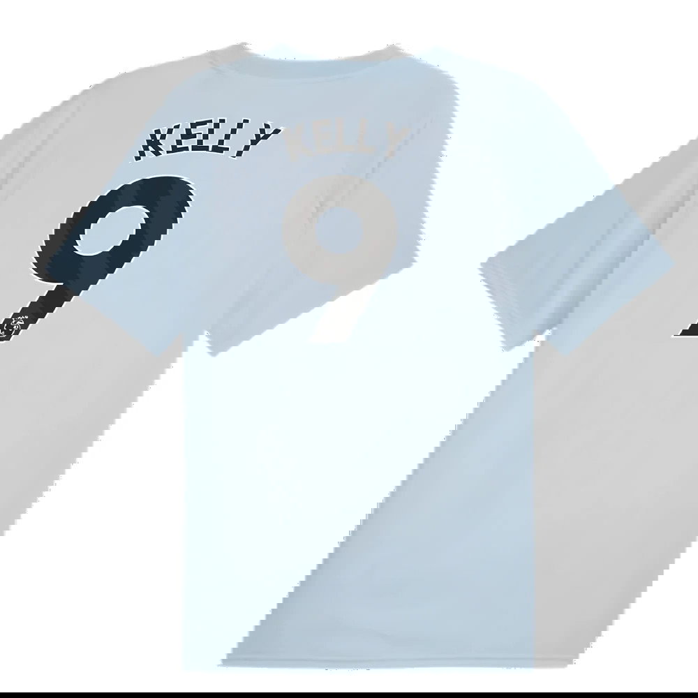 2023-2024 Man City Prematch SS Jersey (Silver Sky) (Kelly 9)