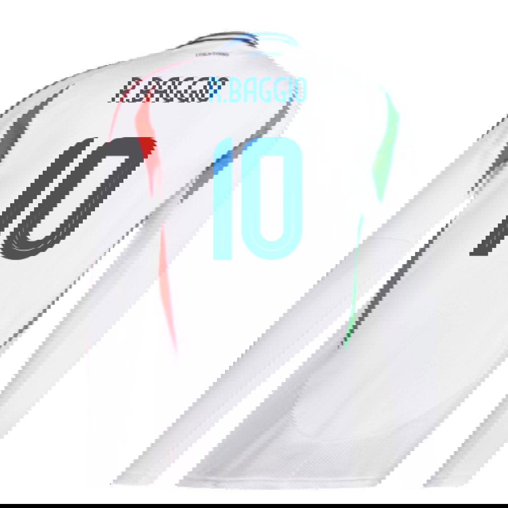 2024-2025 Italy Long Sleeve Away Shirt (R.BAGGIO 10)