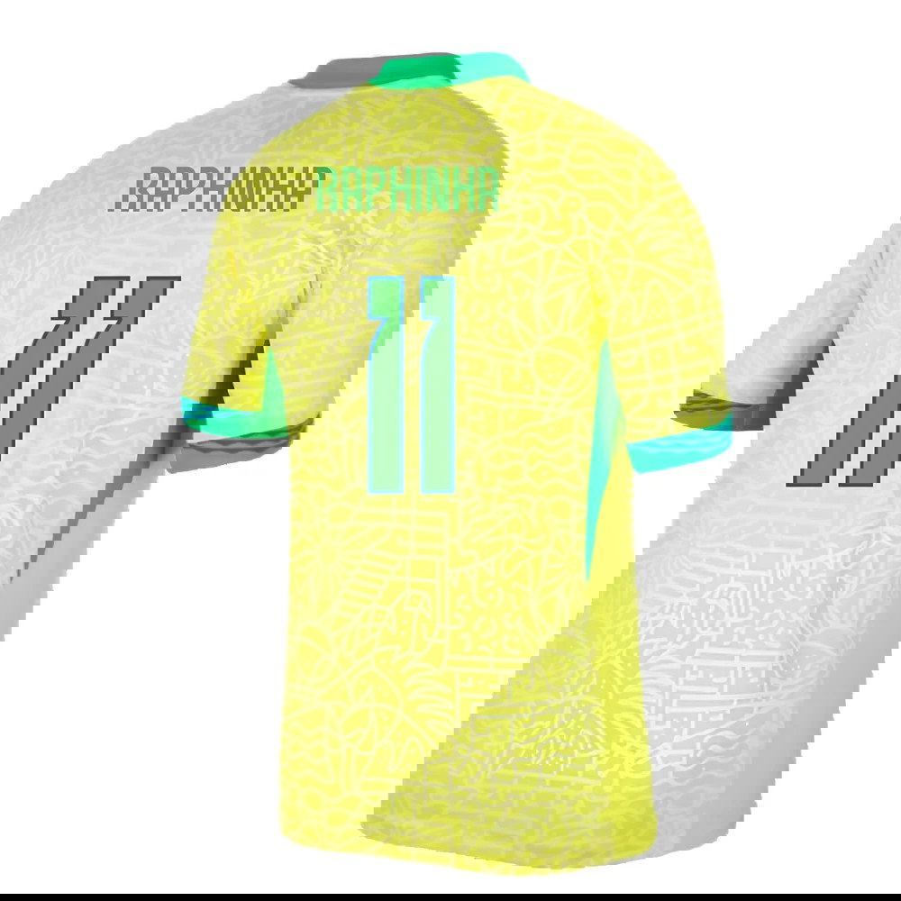 2024-2025 Brazil Home Dri-Fit ADV Match Shirt (Raphinha 11)
