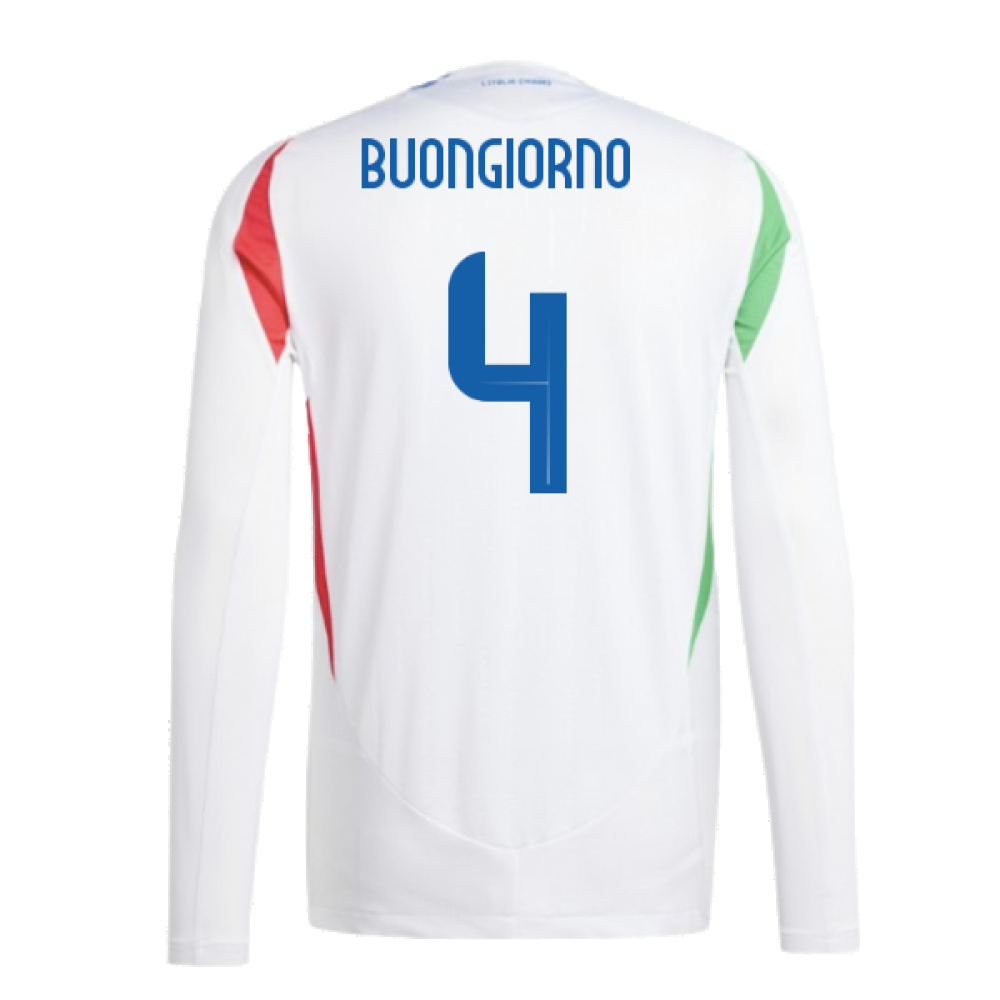2024-2025 Italy Authentic Long Sleeve Away Shirt (BUONGIORNO 4)