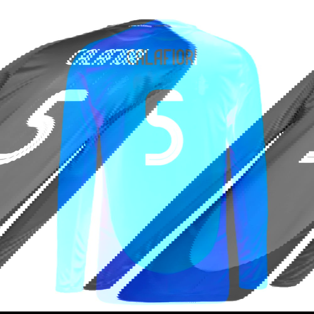 2024-2025 Italy Authentic Long Sleeve Home Shirt (CALAFIORI 5)