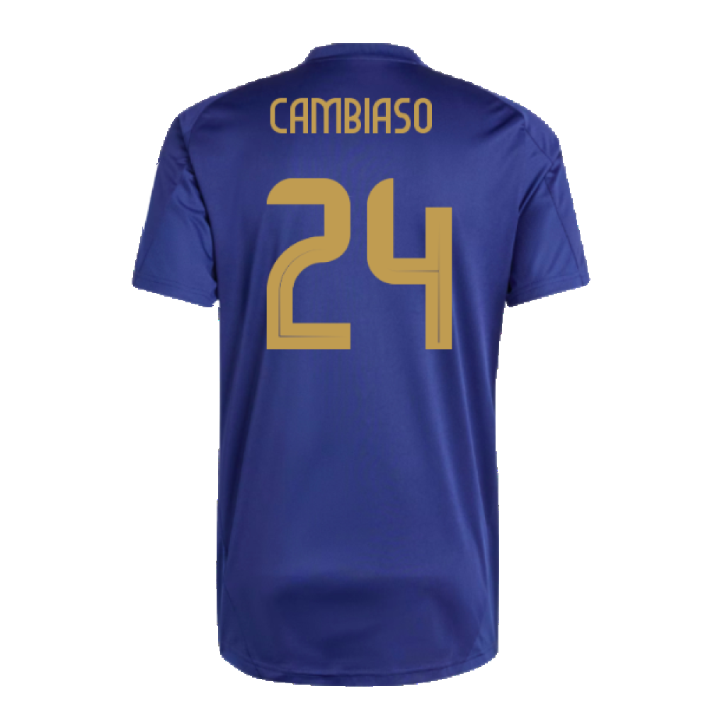2024-2025 Italy Training Jersey (Navy) (CAMBIASO 24)