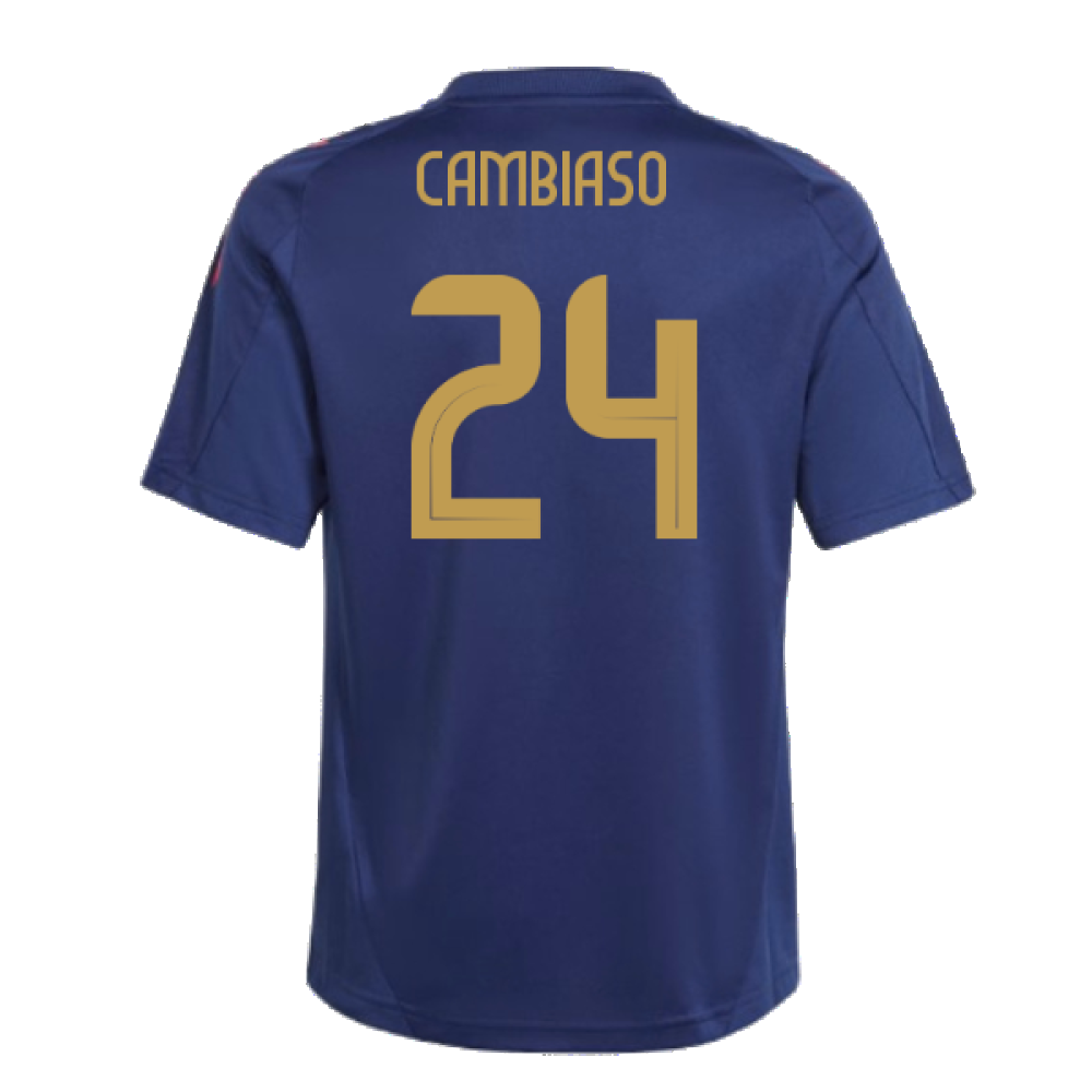 2024-2025 Italy Training Jersey (Navy) - Kids (CAMBIASO 24)