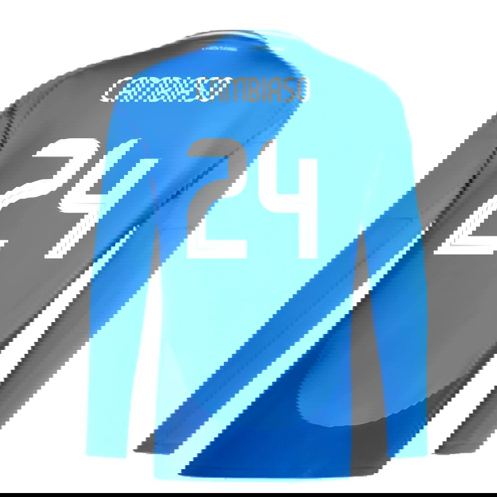 2024-2025 Italy Long Sleeve Home Shirt (CAMBIASO 24)