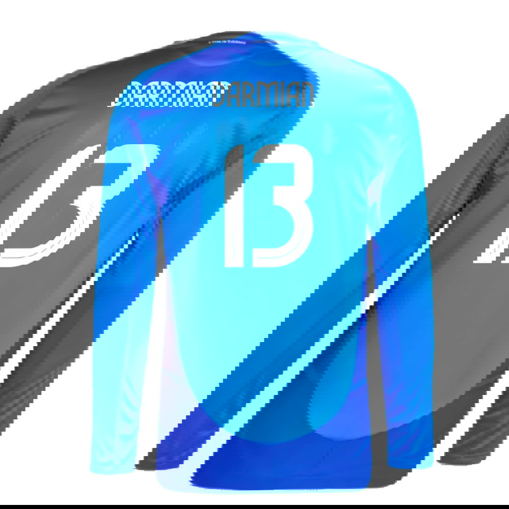 2024-2025 Italy Authentic Long Sleeve Home Shirt (DARMIAN 13)