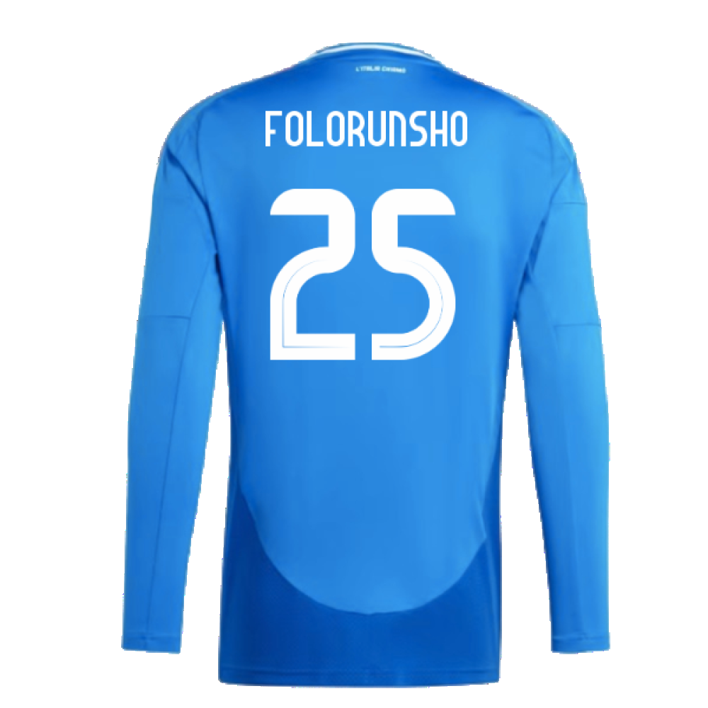 2024-2025 Italy Long Sleeve Home Shirt (FOLORUNSHO 25)