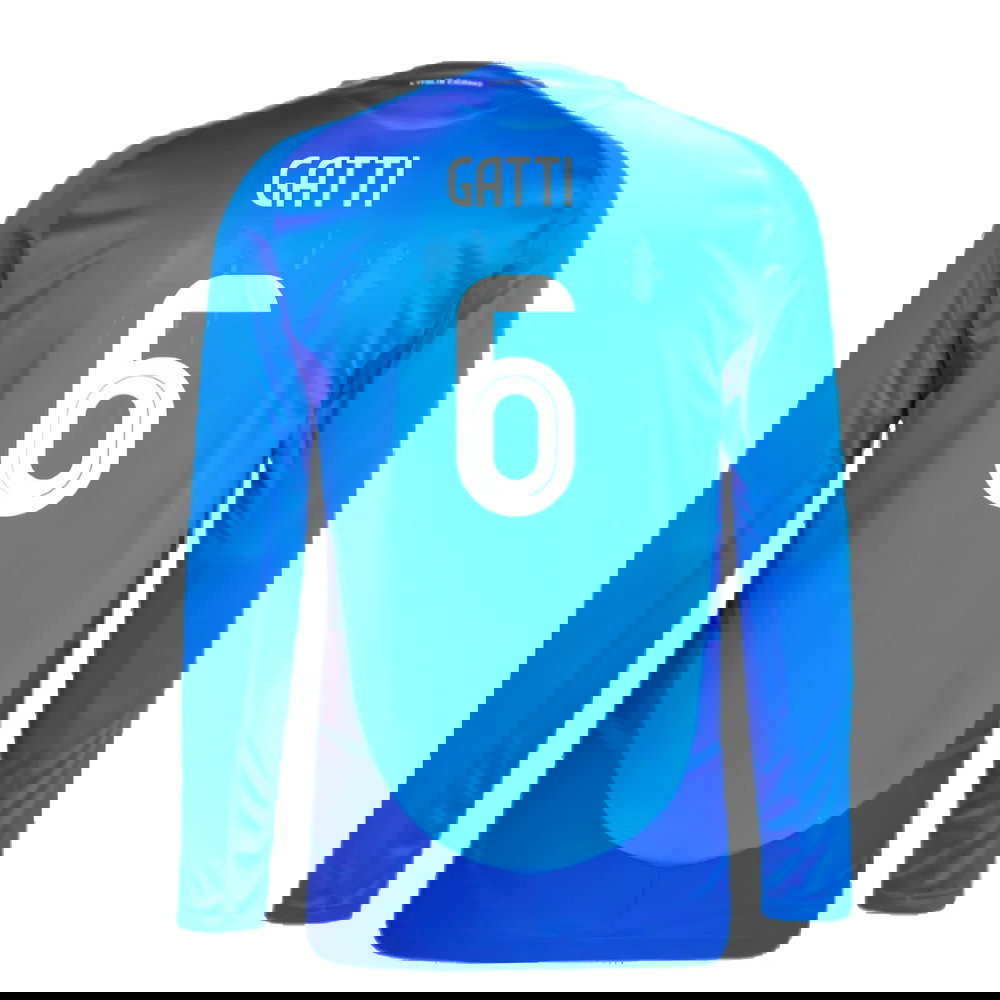 2024-2025 Italy Authentic Long Sleeve Home Shirt (GATTI 6)
