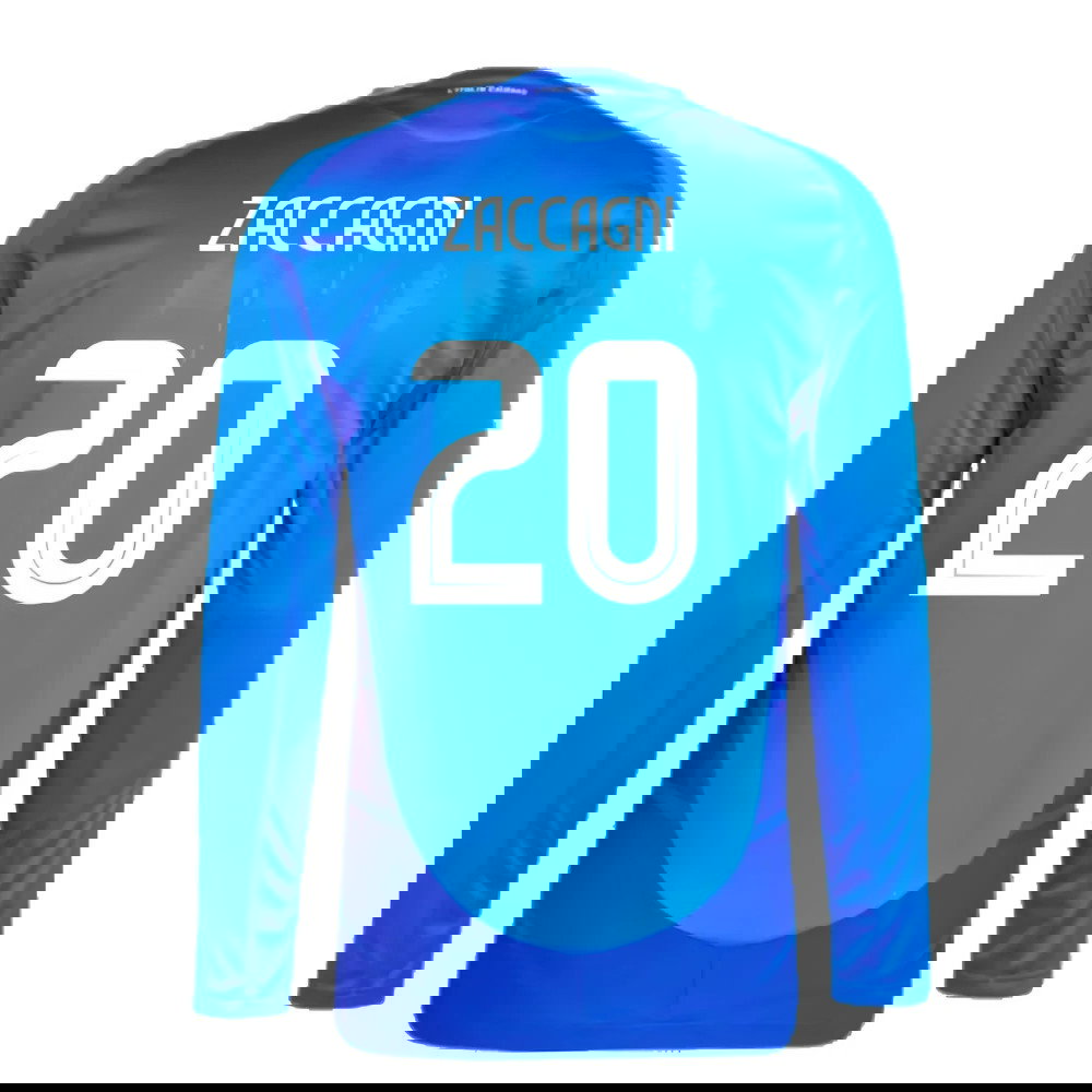 2024-2025 Italy Authentic Long Sleeve Home Shirt (ZACCAGNI 20)
