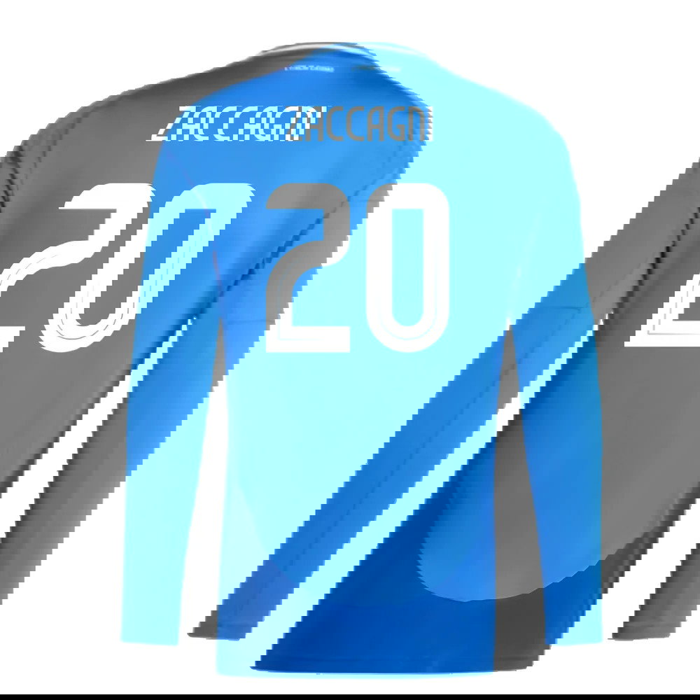 2024-2025 Italy Long Sleeve Home Shirt (ZACCAGNI 20)