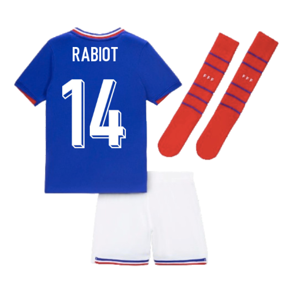 2024-2025 France Home Little Boys Mini Kit (Rabiot 14)