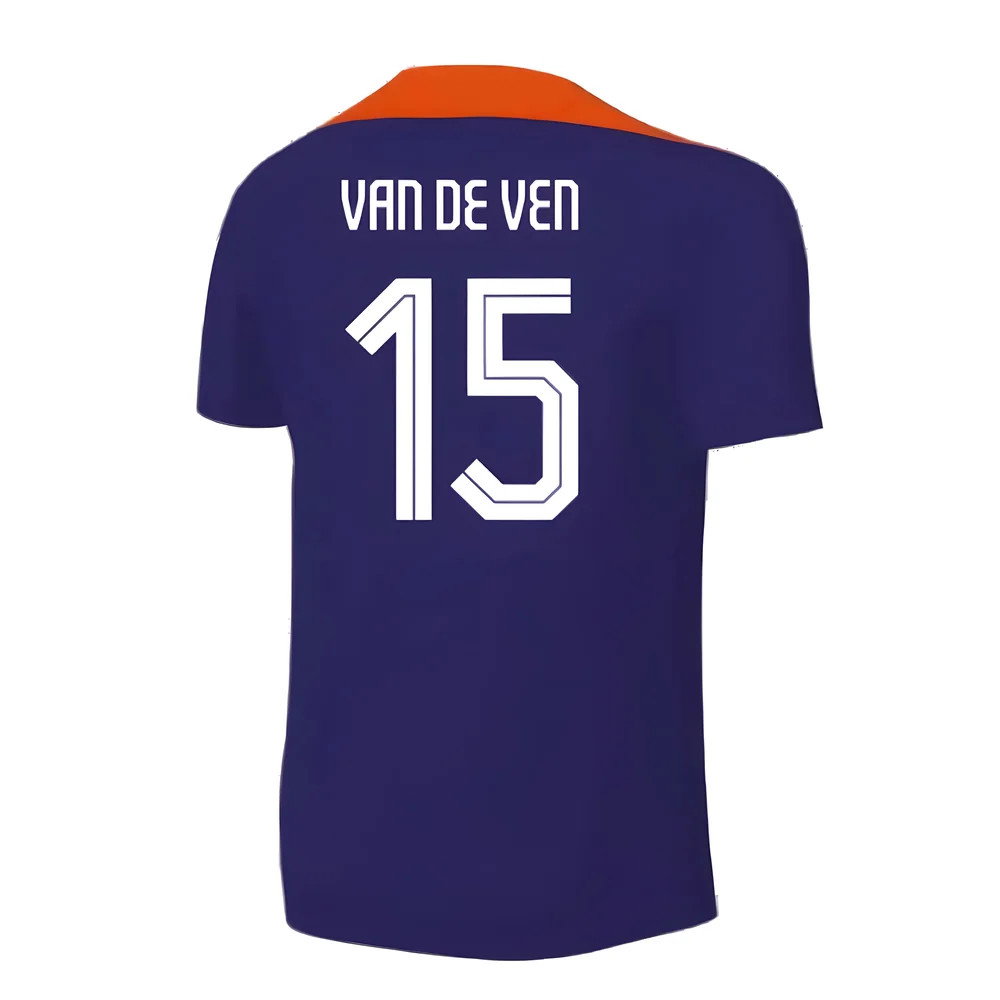 2024-2025 Netherlands Strike Training Shirt (Blue) - Kids (Van De Ven 15)