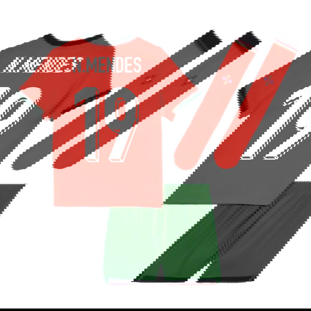 2024-2025 Portugal Home Mini Kit (N.Mendes 19)