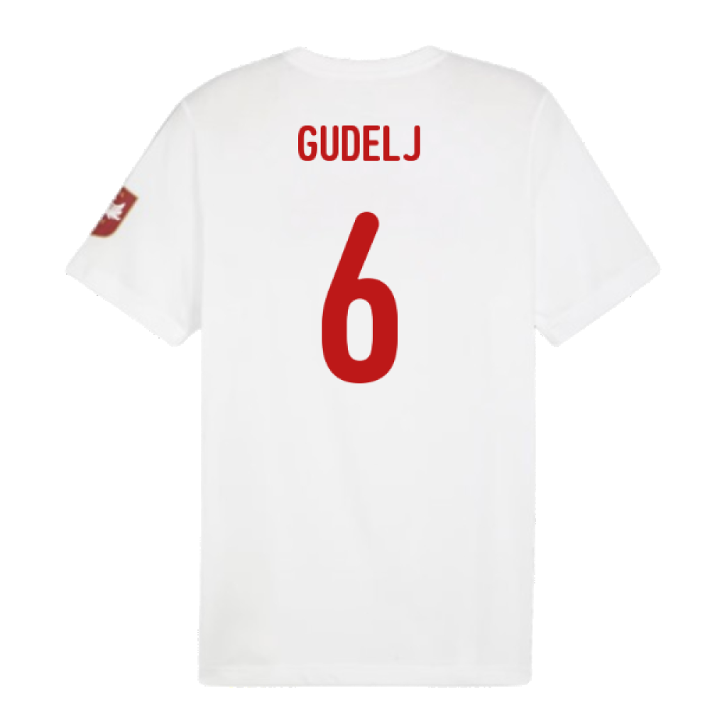 2024-2025 Serbia FtblIcons Tee (White) (Gudelj 6)