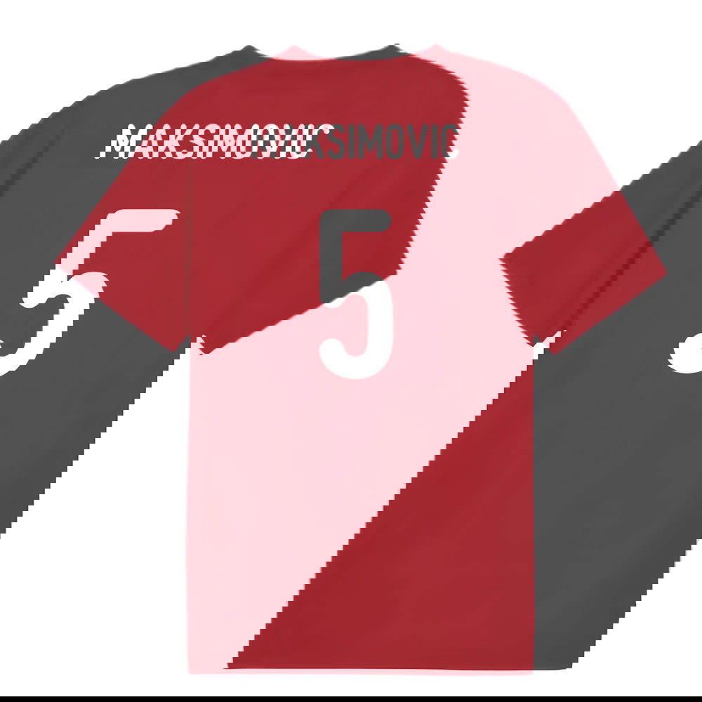 2024-2025 Serbia Pre-Match Jersey (Dark Cherry) (Maksimovic 5)