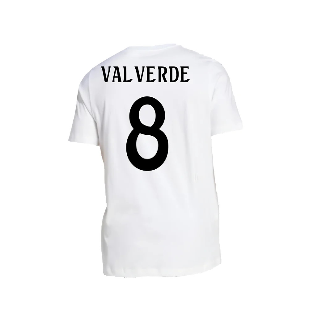 2024-2025 Real Madrid DNA Graphic Tee (White) (Valverde 8)