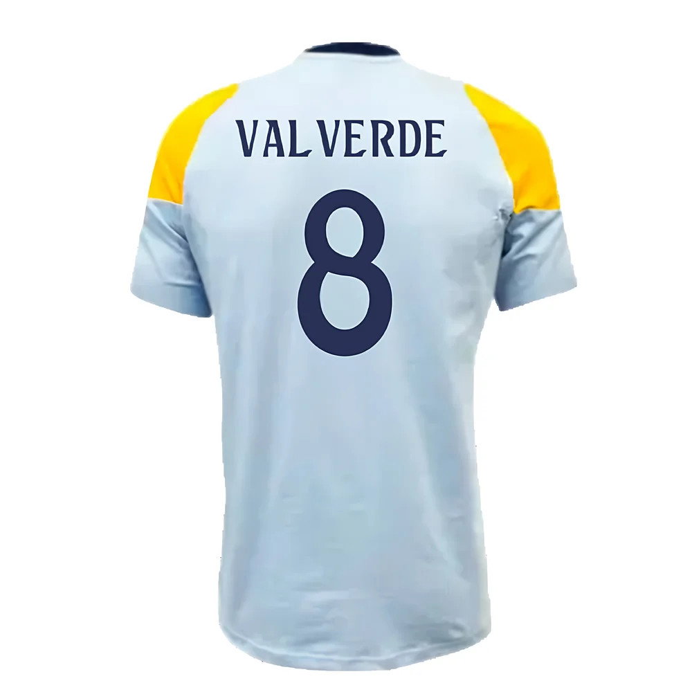 2024-2025 Real Madrid Training Tee (Glow Blue) (Valverde 8)