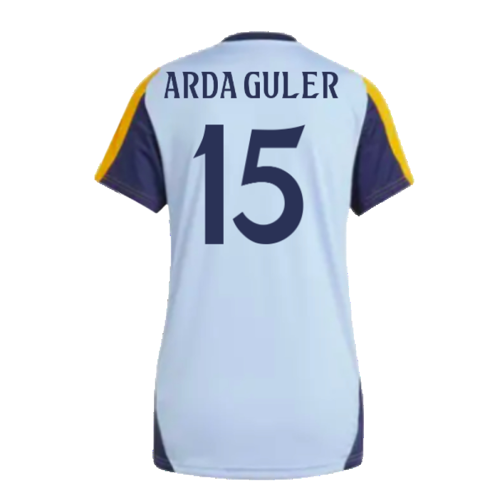 2024-2025 Real Madrid Training Shirt (Glow Blue) - Womens (Arda Guler 15)