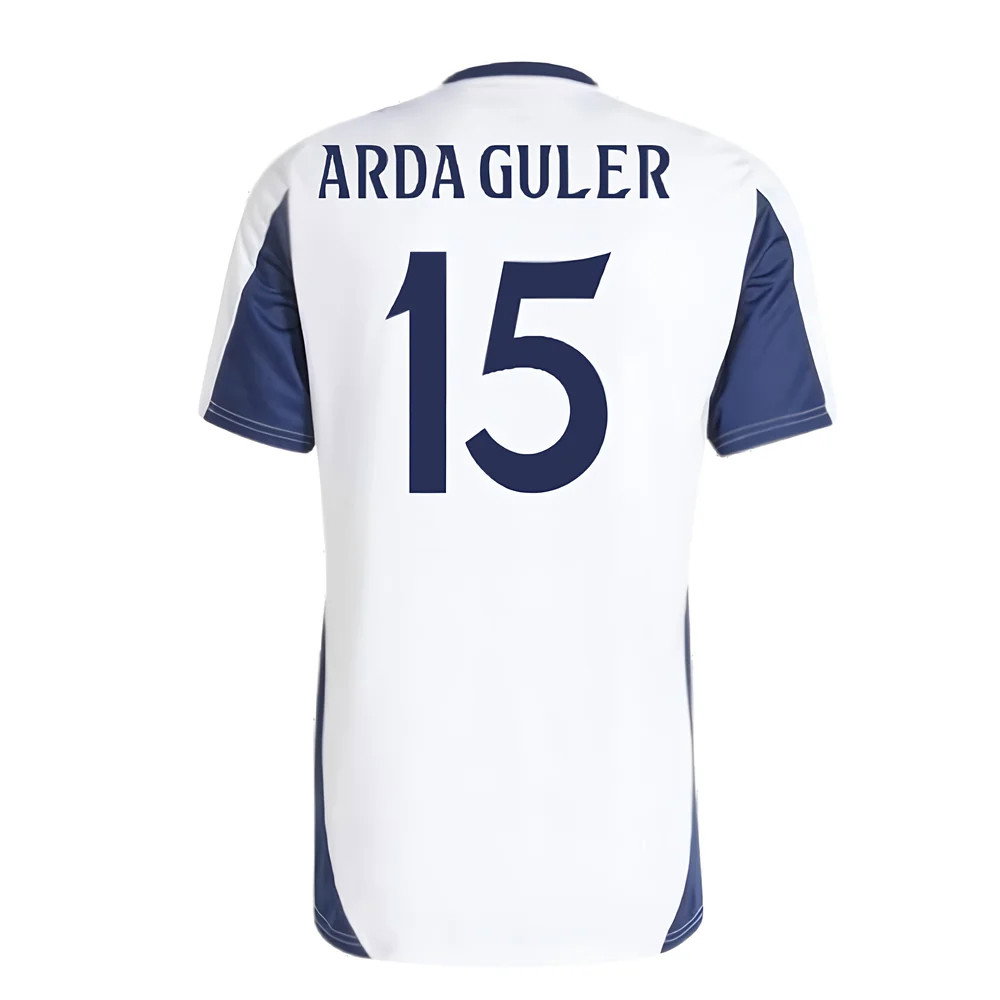 2024-2025 Real Madrid Training Tee (White) (Arda Guler 15)