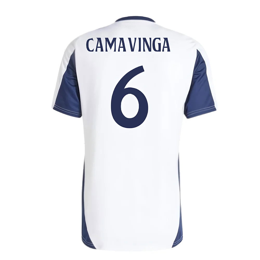 2024-2025 Real Madrid Training Tee (White) (Camavinga 6)