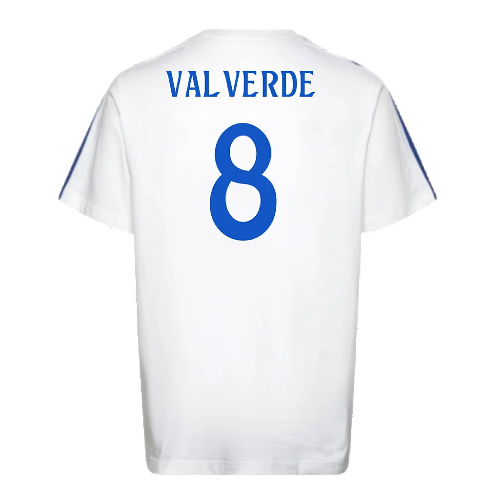 2024-2025 Real Madrid DNA Tee (White) (Valverde 8)