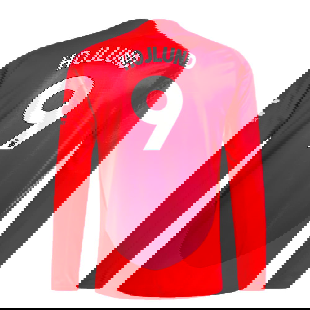 2024-2025 Man Utd Authentic Long Sleeve Home Shirt (Hojlund 9)