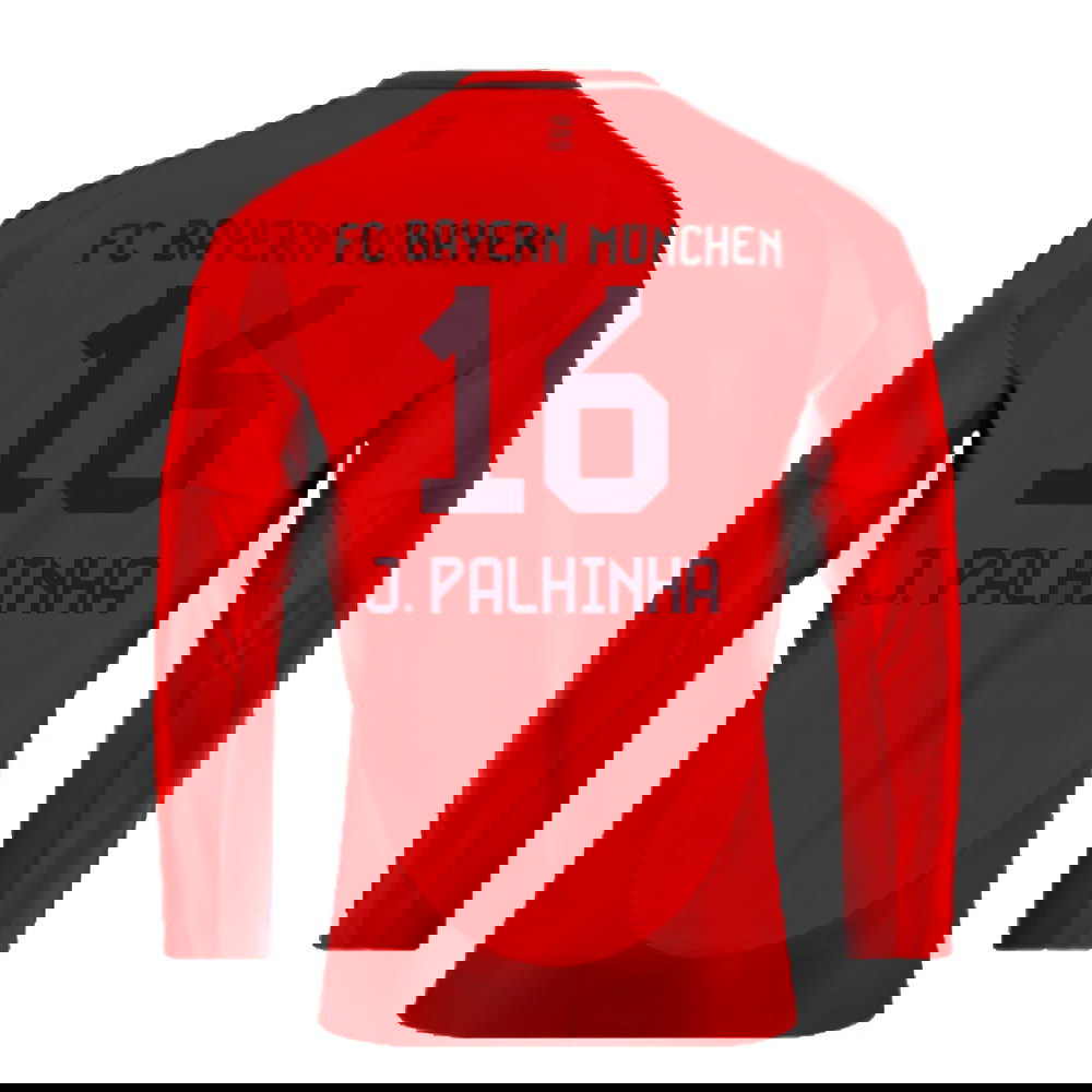 2024-2025 Bayern Munich Long Sleeve Home Shirt (J. Palhinha 16)