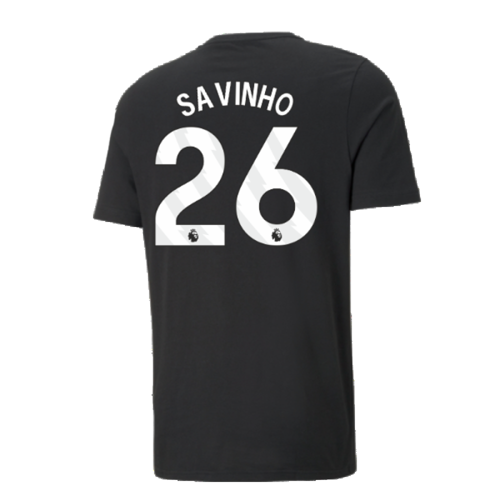 2024-2025 Man City ESS Tee (Black) (Savinho 26)