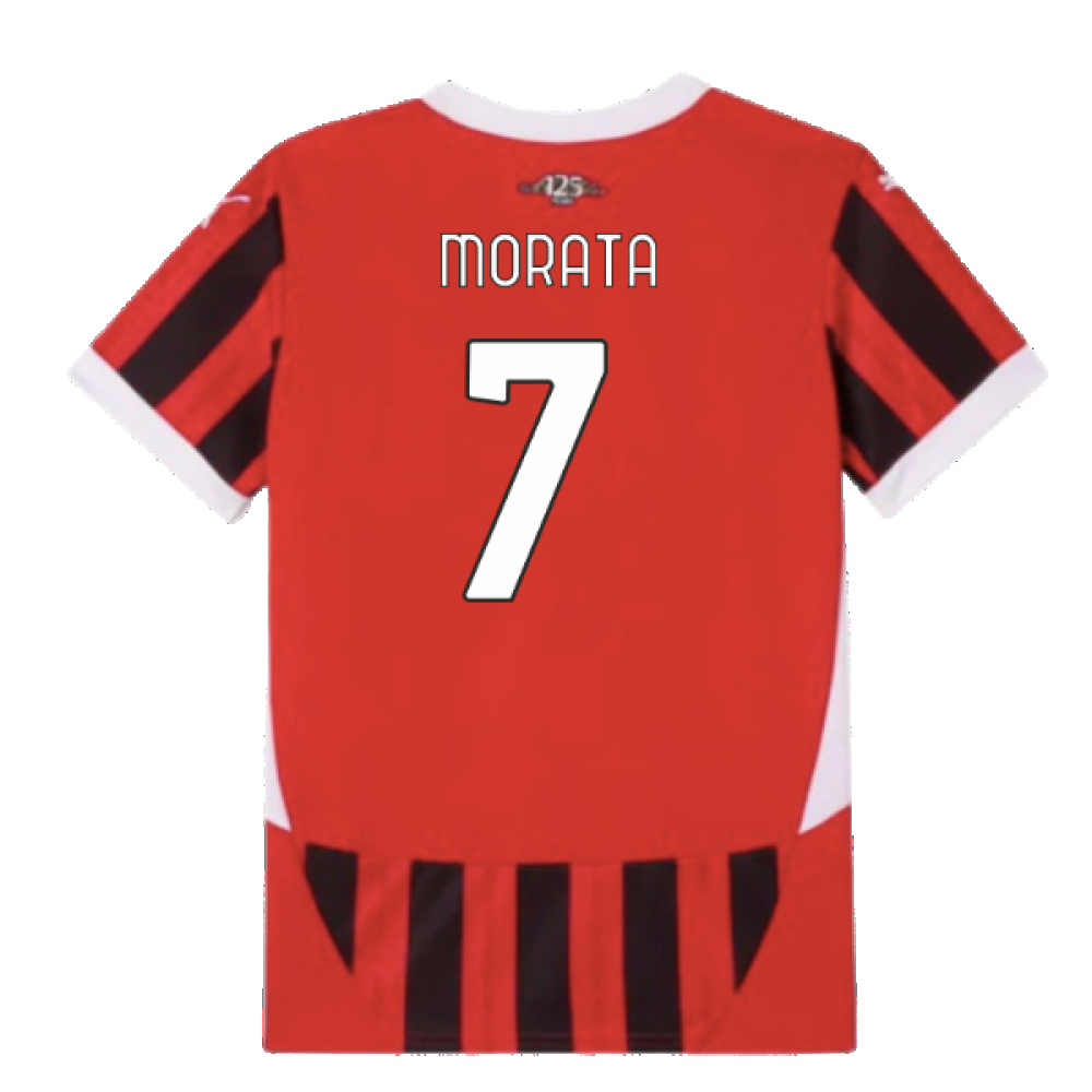 2024-2025 AC Milan Home Shirt (Kids) (Morata 7)