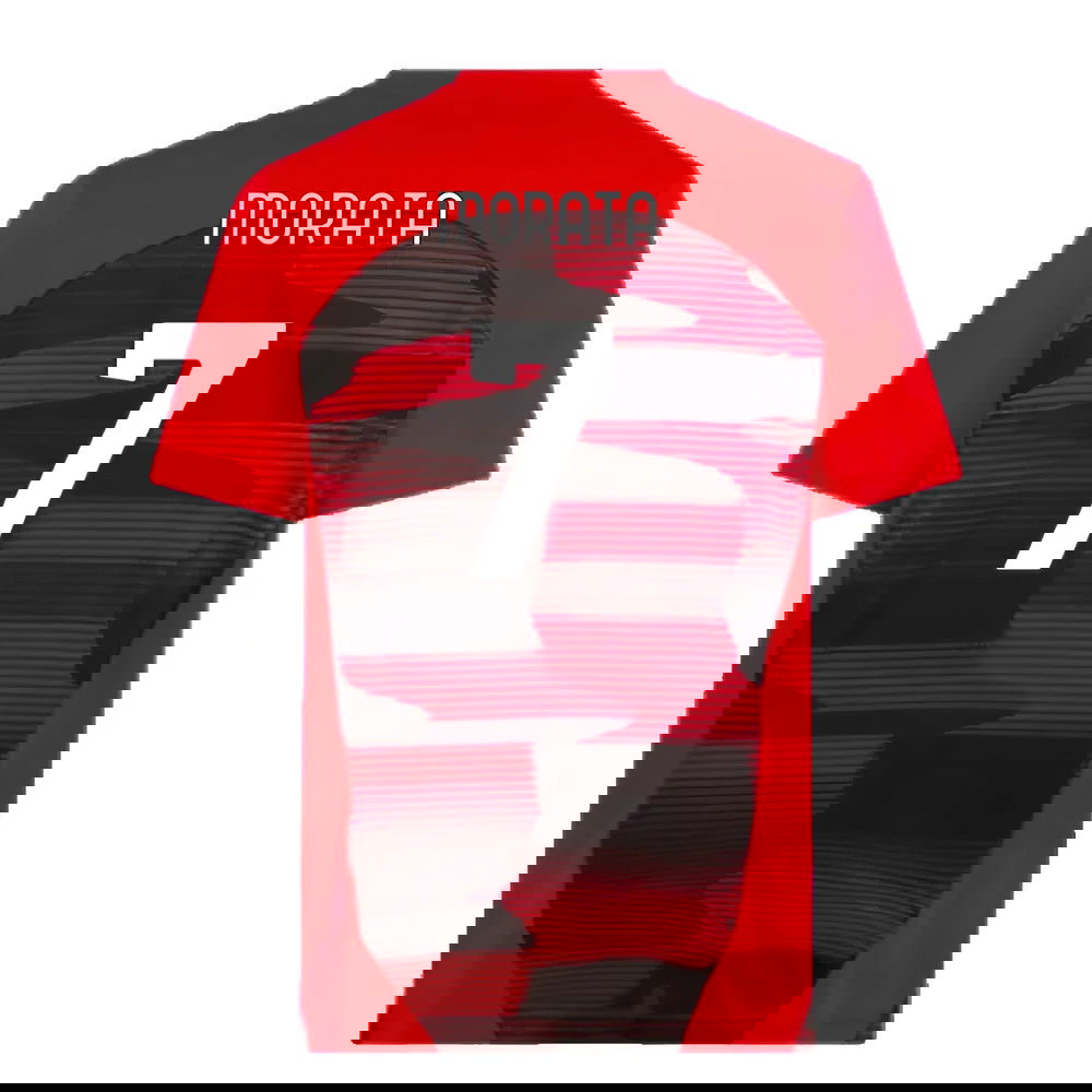 2024-2025 AC Milan Prematch SS Shirt (Red) (Morata 7)