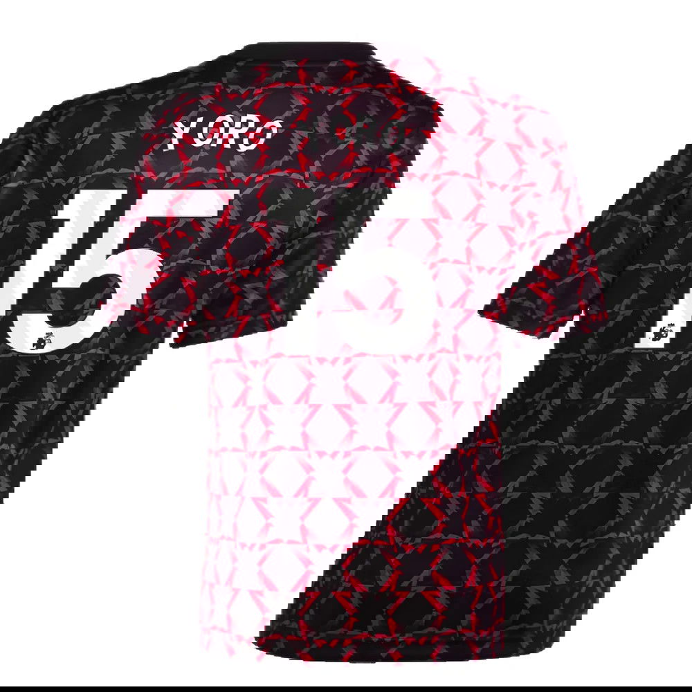 2024-2025 Man Utd Pre-Match Shirt (Black) - Kids (Yoro 15)