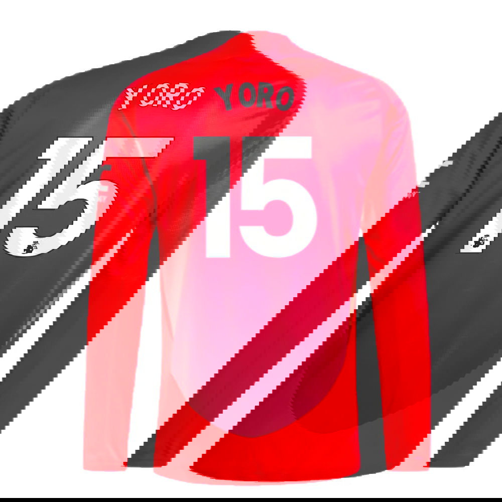 2024-2025 Man Utd Authentic Long Sleeve Home Shirt (Yoro 15)