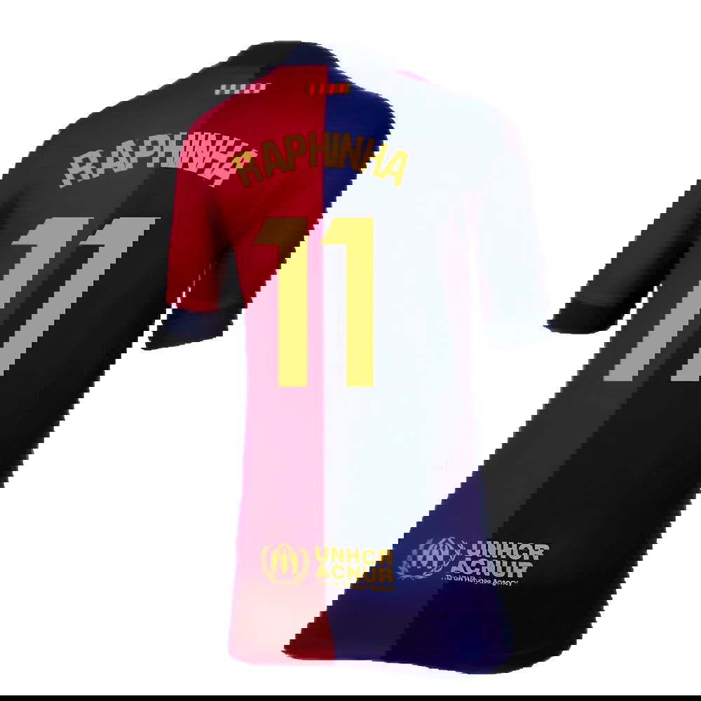 2024-2025 Barcelona Home Shirt (Kids) (Raphinha 11)