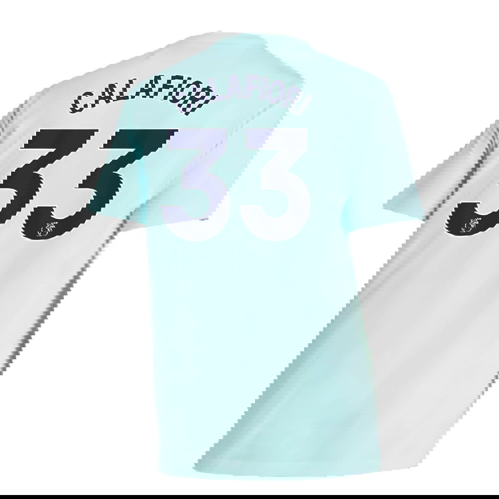 2024-2025 Arsenal Seasonal Tee (Clear Aqua) (Calafiori 33)