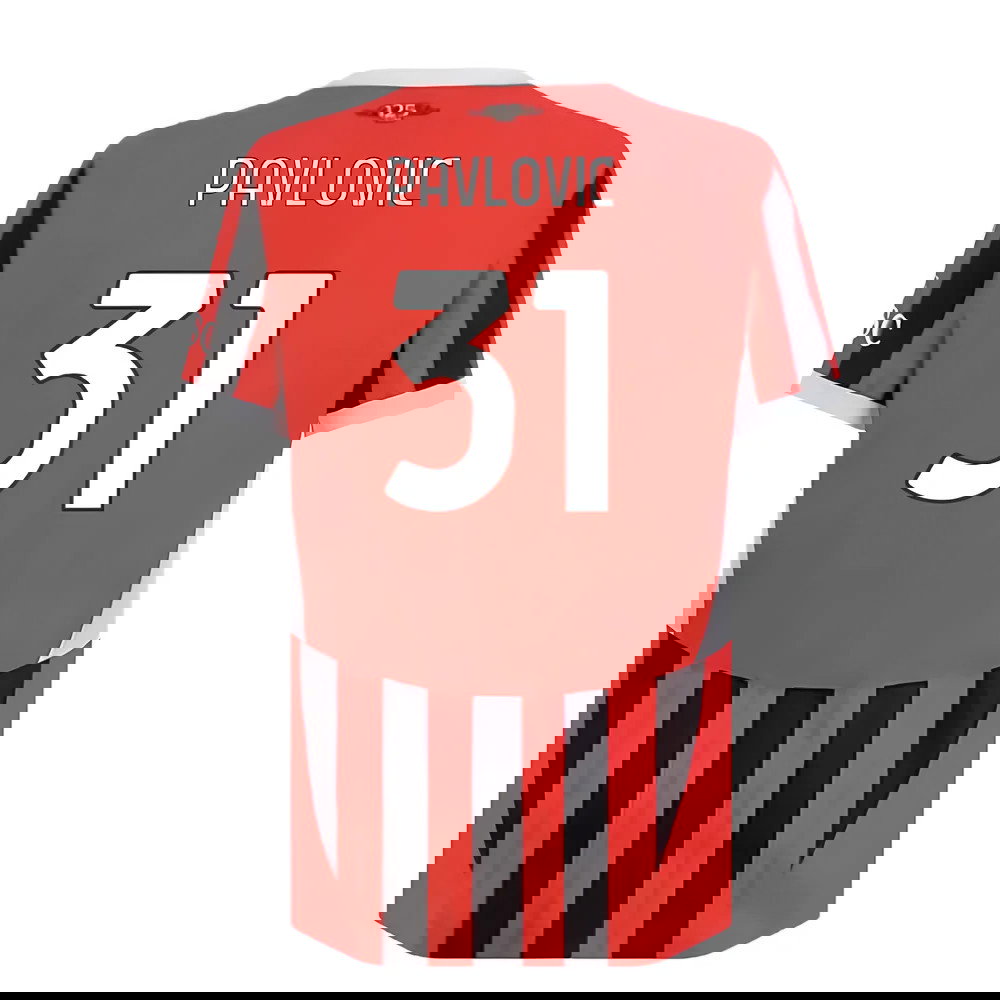 2024-2025 AC Milan Home Authentic Shirt (Pavlovic 31)