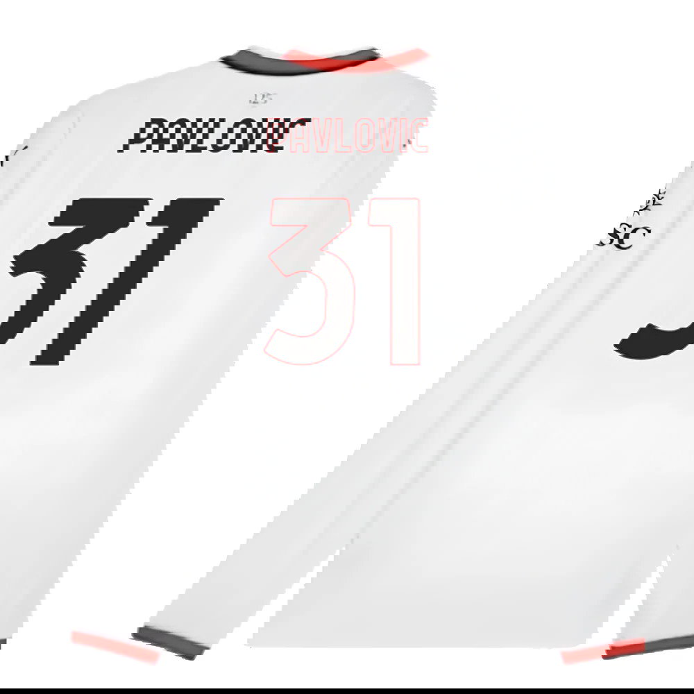 2024-2025 AC Milan Away Long Sleeve Shirt (Pavlovic 31)