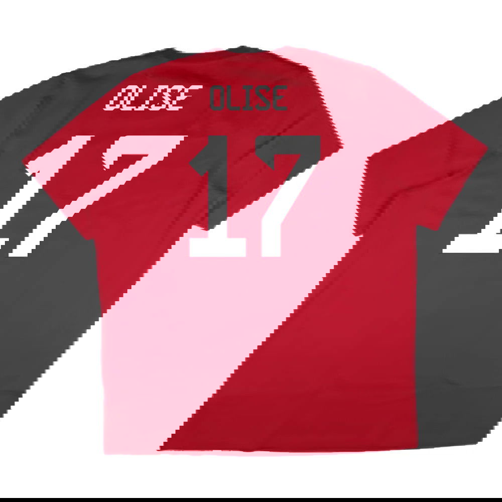 2024-2025 Bayern Munich DNA Graphic Tee (Red) (Olise 17)