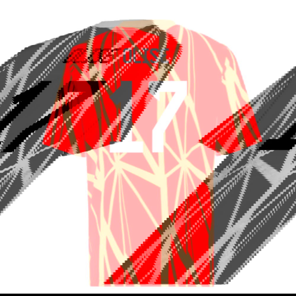 2024-2025 Bayern Munich Pre-Match Shirt (Red) (Olise 17)