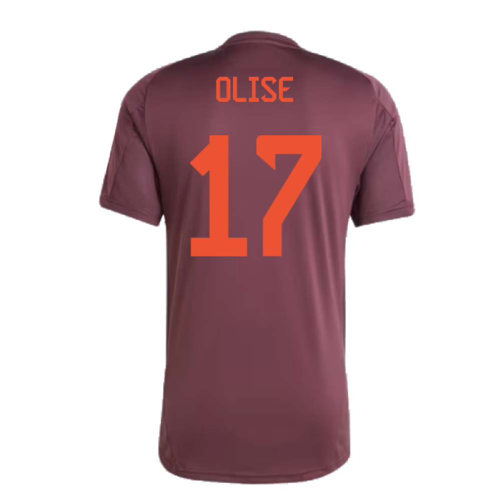 2024-2025 Bayern Munich Training Shirt (Shadow Maroon) (Olise 17)