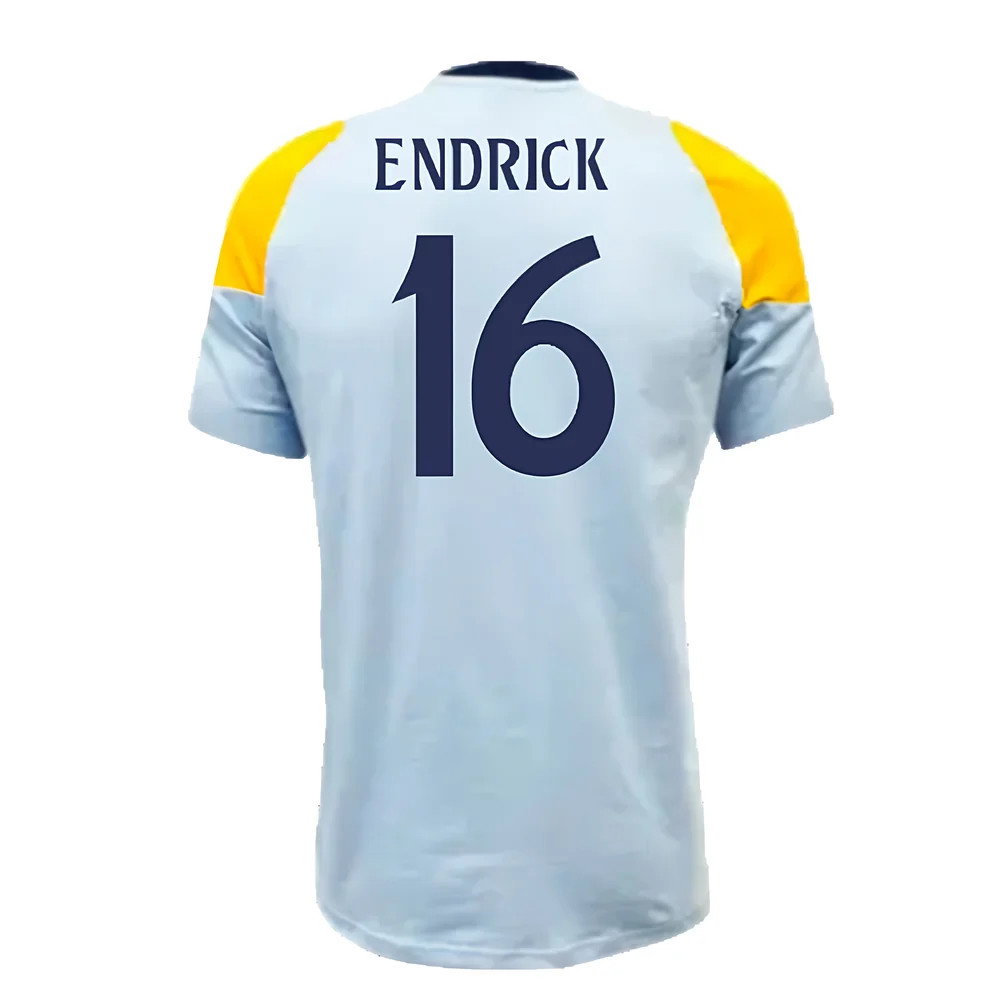 2024-2025 Real Madrid Training Tee (Glow Blue) (Endrick 16)