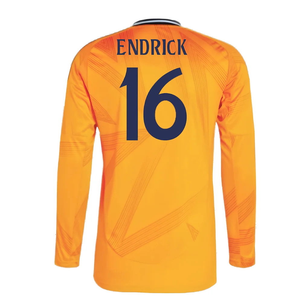 2024-2025 Real Madrid Long Sleeve Away Shirt (Endrick 16)