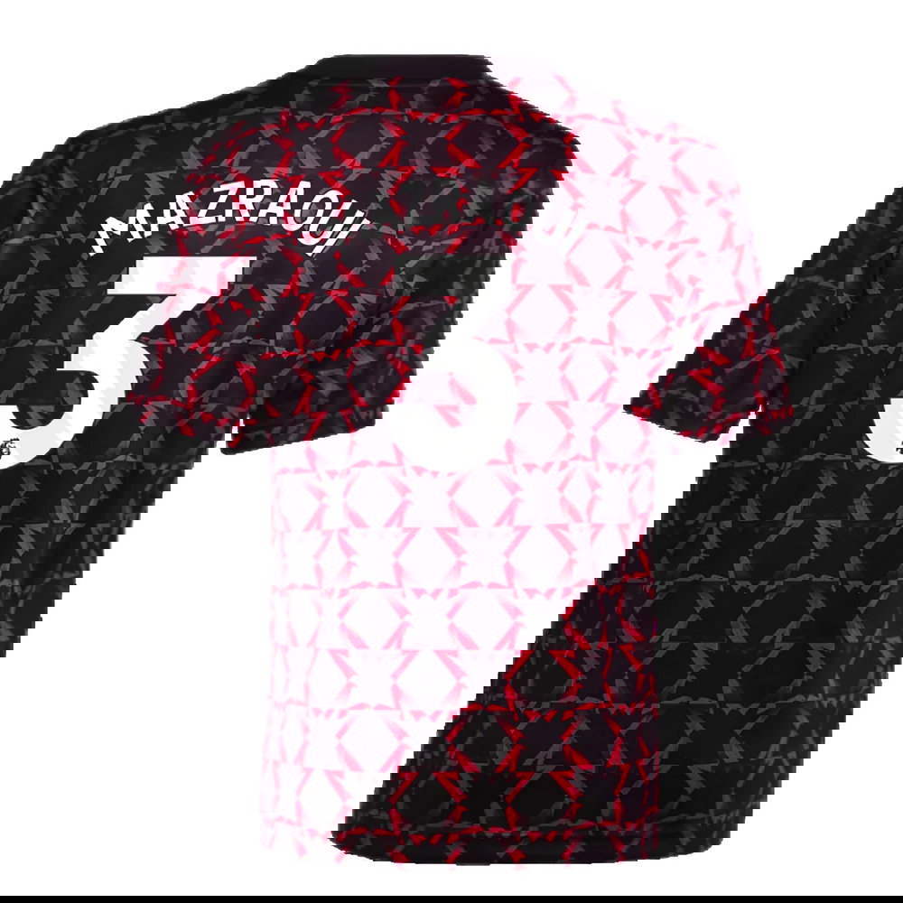 2024-2025 Man Utd Pre-Match Shirt (Black) - Kids (Mazraoui 3)