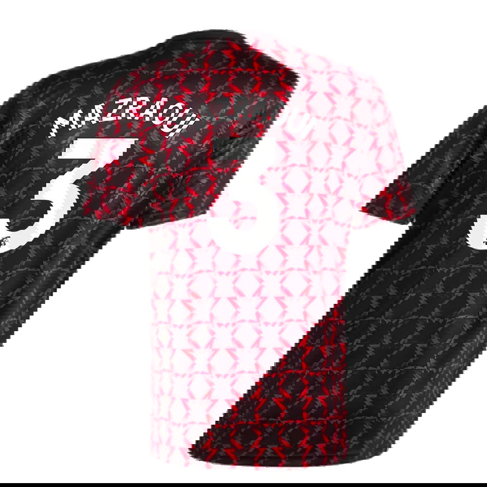 2024-2025 Man Utd Pre-Match Shirt (Black) (Mazraoui 3)