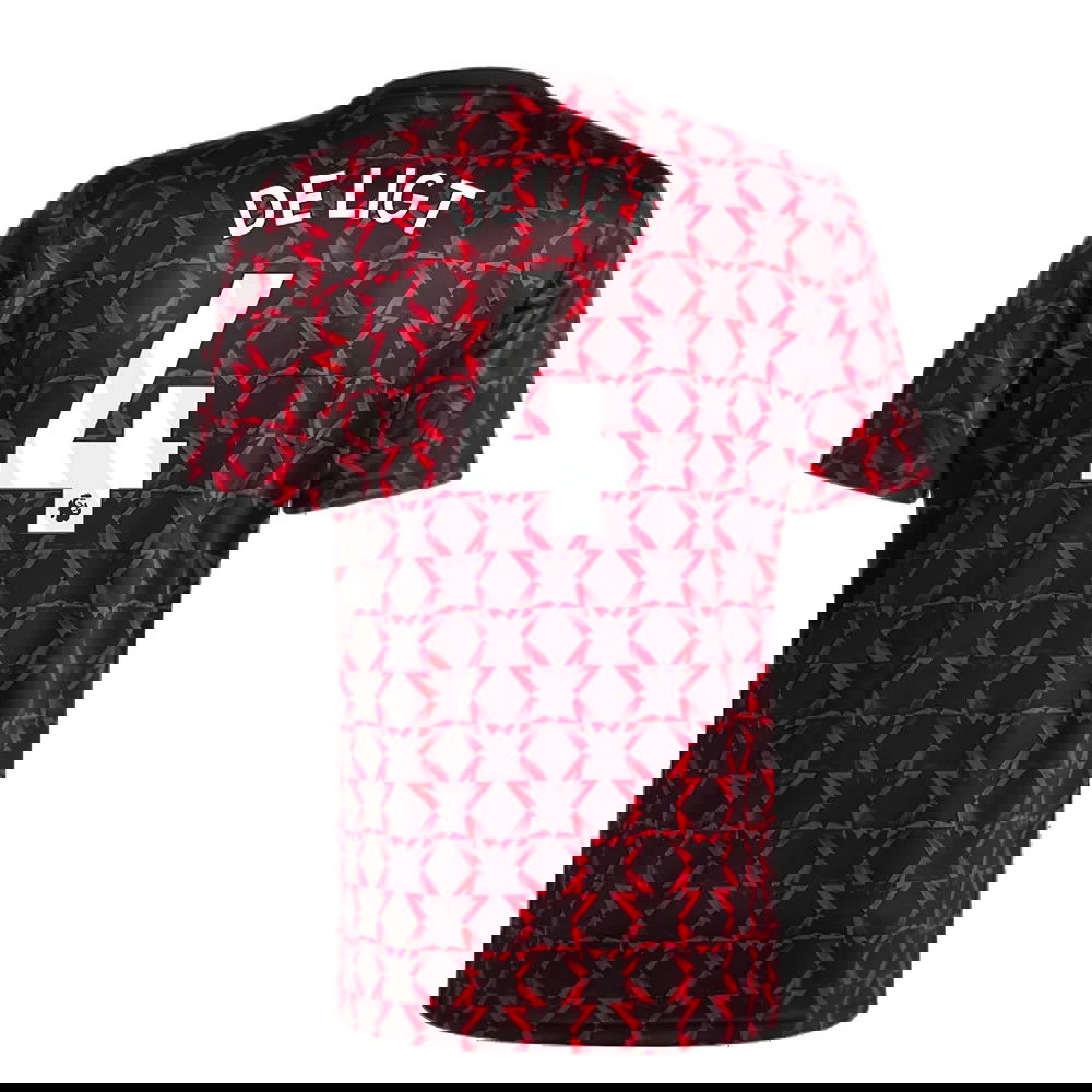 2024-2025 Man Utd Pre-Match Shirt (Black) (De Ligt 4)