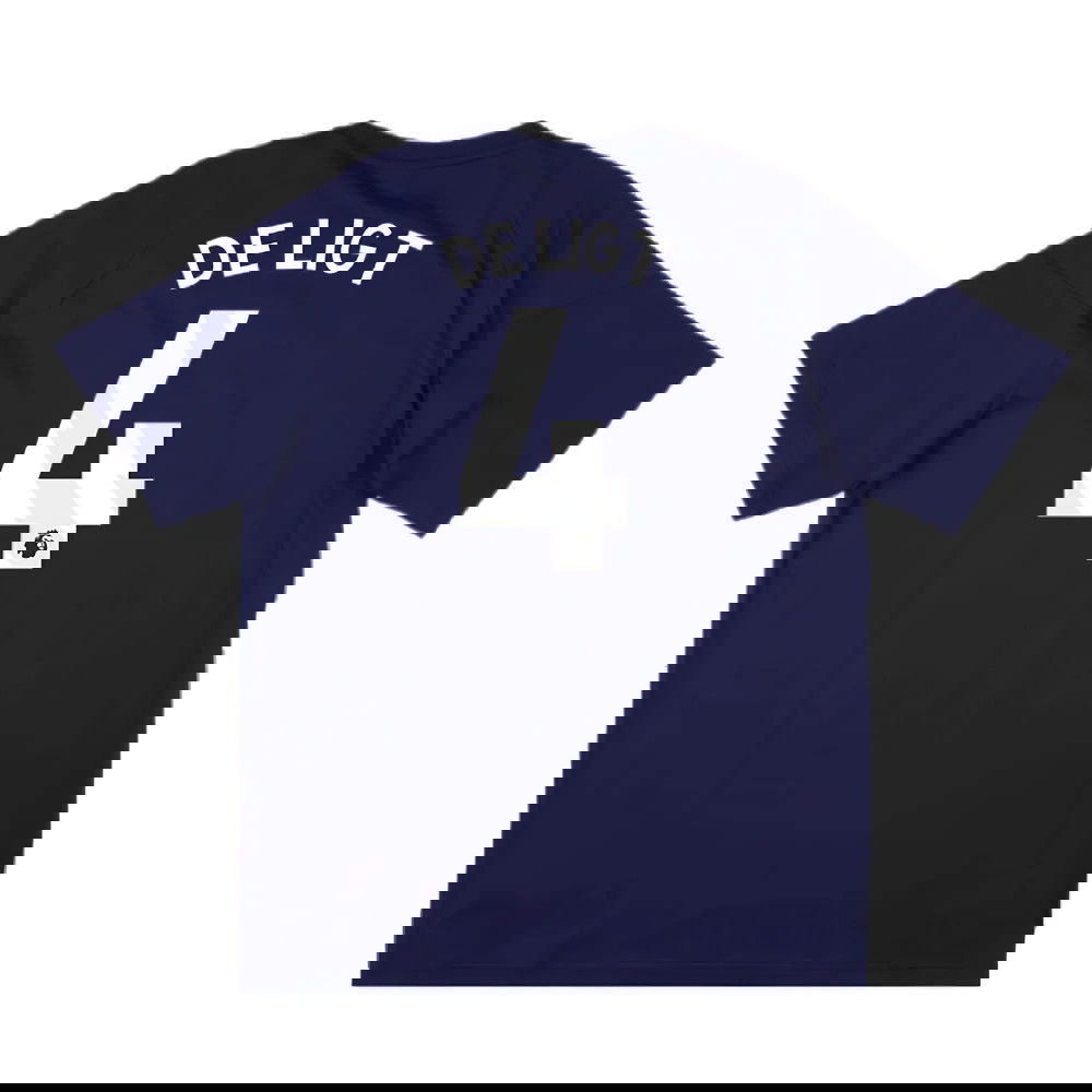 2024-2025 Man Utd Training Tee (Night Indigo) (De Ligt 4)