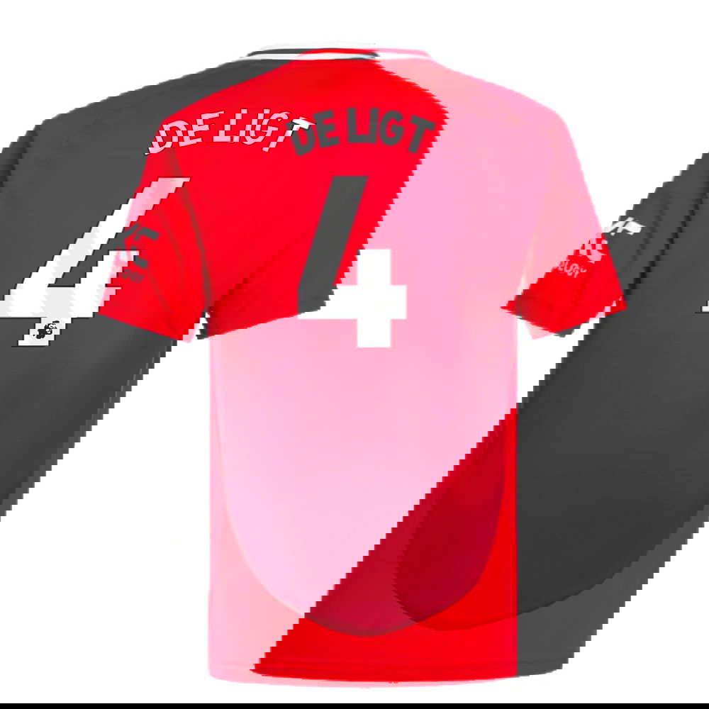 2024-2025 Man Utd Home Shirt (Kids) (De Ligt 4)