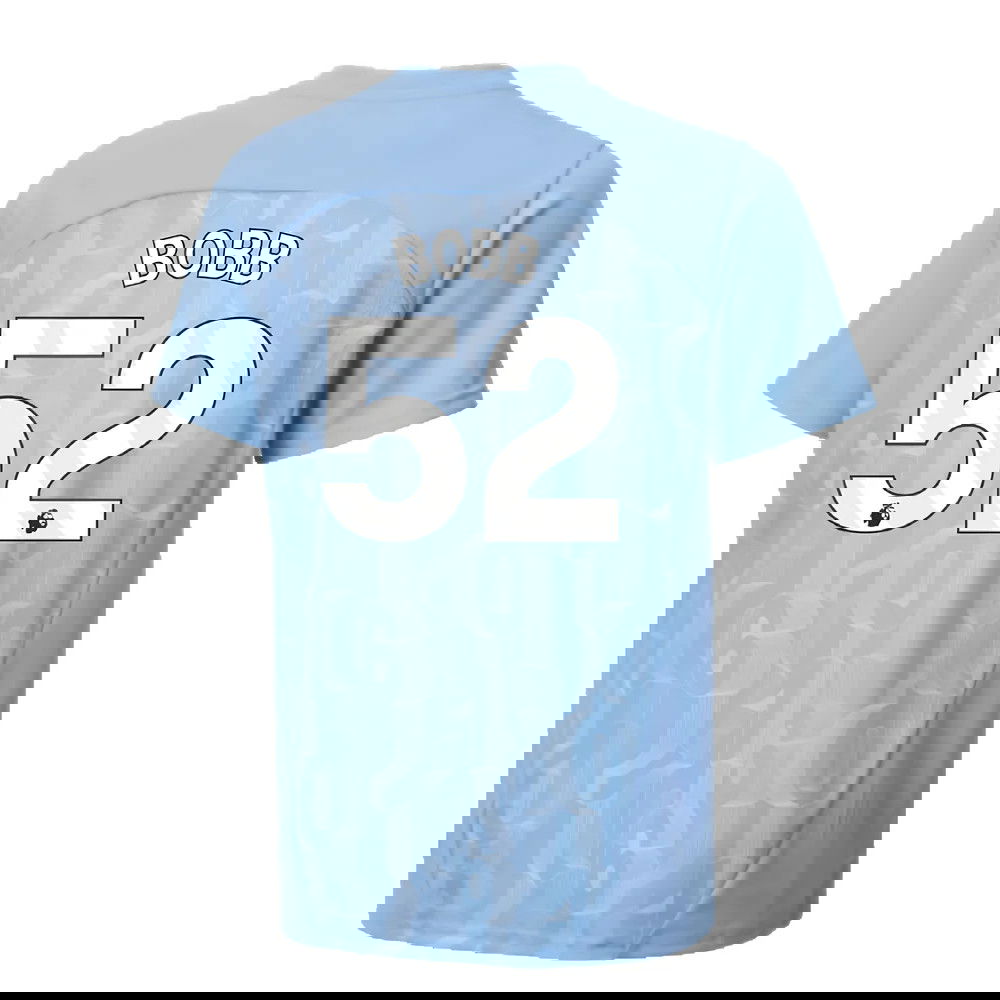 2024-2025 Man City Prematch SS Shirt (Light Blue) - Kids (Bobb 52)