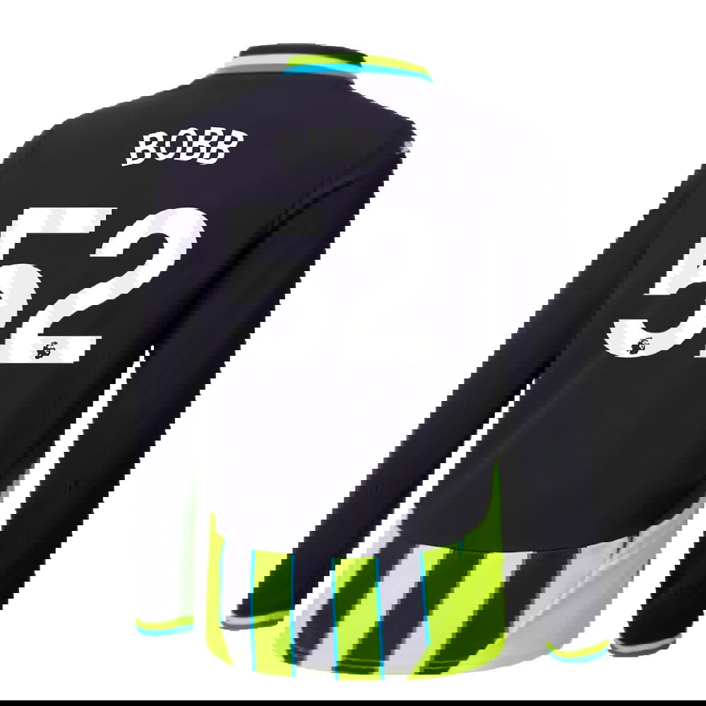 2024-2025 Man City Away Long Sleeve Shirt (Kids) (Bobb 52)