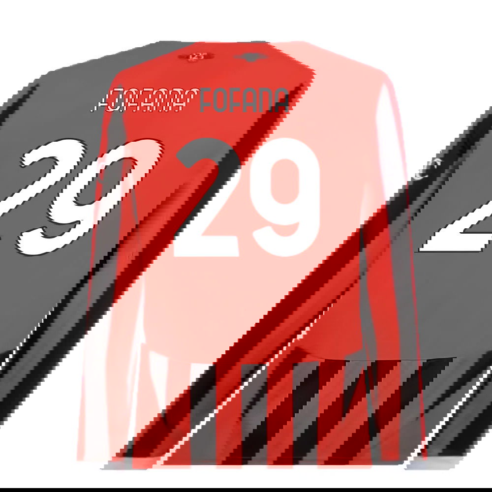 2024-2025 AC Milan Home Long Sleeve Shirt (Fofana 29)